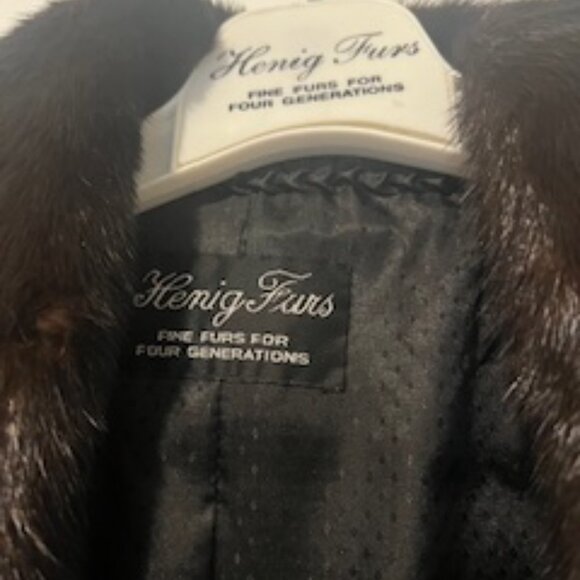 Henig Fur Mink Jacket with shawl collar - Picture 4 of 7